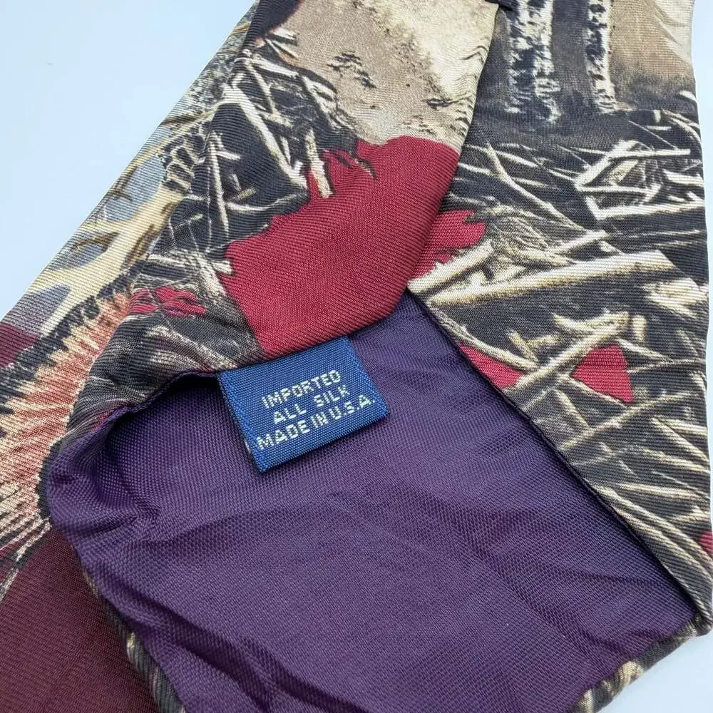 Ducks Unlimited Endangered Species 'The Nesting Call' Bald Eagle Silk Necktie